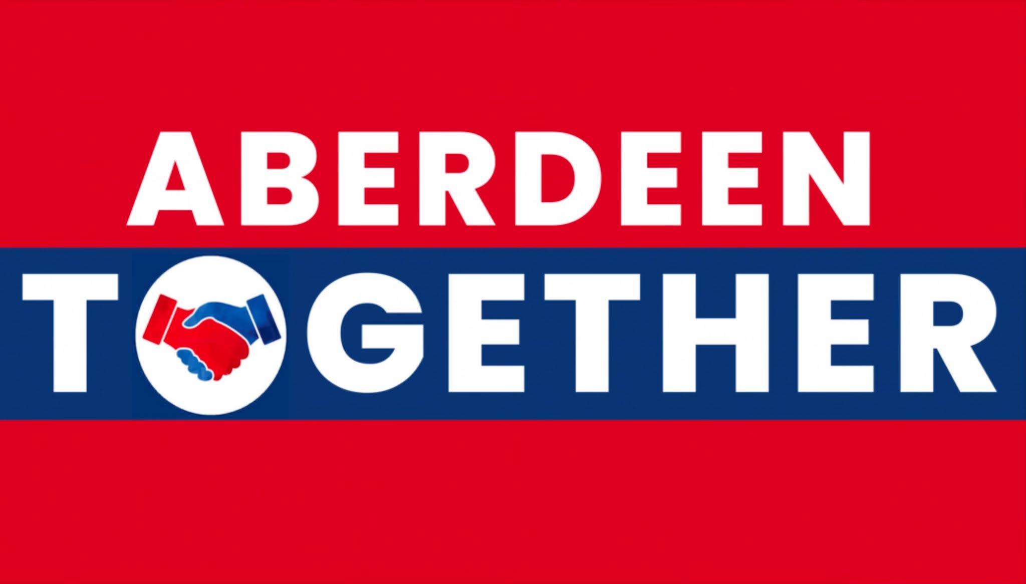 Aberdeen Together — red and blue handshake